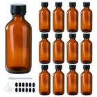 Bpfy 2OZ Amber Boston Glass Bottle With Black Poly 12PACK, New. Price: $26.11.