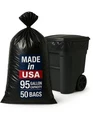 95-96 Gallon Extra-large Black Garbage Can Liners, Heavy-duty Trash Bags, 50 ... New. Price: $71.78.