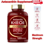 Antarctic Krill Oil 2000 Mg 120 Softgels OMEGA-3 Epa, Dha, With Astaxanthin New. Price: $29.98.