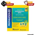 Preparation Medicated Hemorrhoidal Wipes Witch Hazel Maximum Strength, 180 Ct New. Price: $26.99.