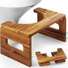 Bluewest Foldable Toilet Stool, 7'' Or 9'' Adjustable Heights Large, Acaci, New. Price: $44.01.