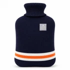 Olivialiving Hot Water Bottle With Classic Striped Cover, 2L Large, Deep Blue New. Price: $29.07.