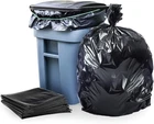 Plasticplace 64-65 Gallon Black Trash Bags, 1.5 Mil, 50'' X 60'', 25 Count New. Price: $23.59.