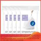Simplehuman 30-45L Code J Custom Trash Bag Liners Quick-dispense Packs 100CT New. Price: $33.99.