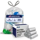 Plasticplace 4-6 Gallon White Drawstring Bags 100 Premium Material 17X20 0.7 Mil New. Price: $78.42.