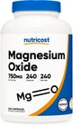 Nutricost Magnesium Oxide 750MG, 240 Capsules - 420MG Of New. Price: $41.67.