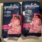 2PKS Of Goodnites Girls' Nighttime Underwear Xxl 120-165 Lbs 12CT Each New. Price: $33.50.