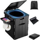 Portable Toilet For Adults, Extra Large 15.4"H Foldable Camping With Detachable New. Price: $51.60.