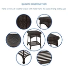 Jeco 3PC Resin Wicker Outdoor Patio Rocker Chair Set Black New. Price: $386.18.