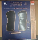 Copper Fit Elite Knee Compression Sleeve Brace 2-PACK, Black (small/medium) Used. Price: $11.99.