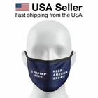 Trump 2020 Face Mask Keep America Great New Washable Reusable Cover Adult Unisex. Price: $9.89.