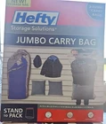 Hefty 3 Heavy Duty Jumbo Carry Bags, Closet Organizer, Adults And Tweens New. Price: $8.40.