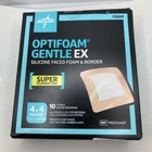 10 Medline Optifoam Gentle Ex Silicone-faced Dressings 4". Lp New. Price: $20.00.