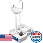 Serenelife Portable Camping Sink Hand Wash Station W/ Foot Pump, 17L Fresh Water New. Price: $159.99.