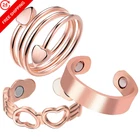 Biomag Pcs Copper Rings For Women, 99.99% Pure Adjustable, Rose GOLD-3 New. Price: $26.99.