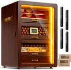 Desktop Cigar Humidor Cabinet Triple-sided Light With Digital Hygrometer, Humidi New. Price: $233.26.