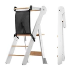 Foldable Toddler Kitchen Stool Helper Height Adjustable White Natural Cosyland New. Price: $154.99.