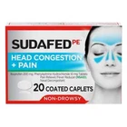 Sudafed Pe Non-drowsy Head Congestion + Pain Relief Caplets, 20CT 3 Packs!!! New. Price: $26.99.