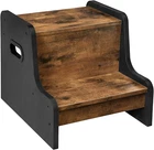 Hoobro Step For Kids, Two Toddler's Stool, Potty Rustic Brown New. Price: $39.65.