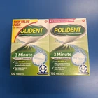 Polident 3-MINUTE Triple Mint Antibacterial Denture Cleanser (2 Packs Of 120 Ct) New. Price: $19.99.