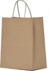 Medium Gift Bags With Handles 8X4.5X10 Inch 100 Pcs Brown Bulk, Kraft New. Price: $37.99.