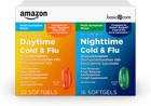 Amazon Basic Care Cold And Flu Relief, Daytime Nighttime Combo Pack Softgels New. Price: $14.12.