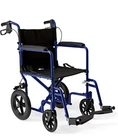 Medline MDS808210ABE 18X16" Aluminum Transport Chair - Blue New. Price: $120.00.