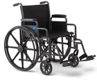Medline Guardian K1 Folding Wheelchair Swing Arms, Footrest, 20" Back Open. Price: $99.95.