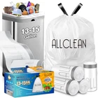 Allclean 13 To 15 Gallon Trash Bags, Tall Kitchen Garbage Drawstring, Ul... New. Price: $25.67.