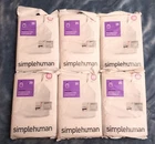 6 Pack Simplehuman Code 45 Trash Bags 120 Liners Total White Extra Strong New. Price: $48.97.