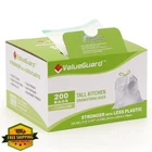 Valueguard 13 Gallon 200 Count 0.6MIL Green Trash Bags New. Price: $44.99.