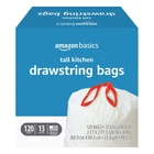 Amazon Basics 13 Gallon Tall Kitchen Drawstring 120 Count (pack Of 1), White New. Price: $26.38.