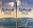 Pack Refresh Classic Lubricant Eye Drops, 100 Total Vials - Exp 12/26 New. Price: $18.50.