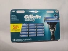Gillette MACH3 Razor Blade Refills, 15 Cartridges New. Price: $24.99.