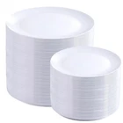 Disposable Plastic Plates 200 Pieces White 10 Dinner 7 Dessert EJ00 Pulote Inch New. Price: $89.99.