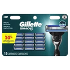 Gillette MACH3 Men's Razor Blade Refills 15 Cartridges Shave New. Price: $23.93.