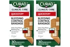 Curad Quickstop Flex-fabric Bandages, Clotting Tech, Assorted, 30 Count, 2 Pack New. Price: $10.80.