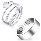 Feraco 2PCS Copper Rings For WOMEN,99.99% Pure Adjustable, Silver New. Price: $13.83.