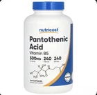 Nutricost Pantothenic Acid Vitamin B5 500MG 240 Capsules New. Price: $20.70.