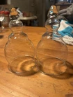 2 Clear Antique Medical Cloches Used. Price: $20.00.