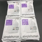 Simplehuman Custom Fit Code Trash Can Bag Liners Lot Of 4 (20CT.) Total 80 New. Price: $24.95.