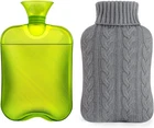 Samply Hot Water Bottle With Knitted Cover, 2L Bag For And Grey New. Price: $14.76.