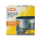 Hdx Commercial Clear Heavy Duty Flap Tie Drum Liner Trash Bags 55 Gallon 40 Ct New. Price: $19.98.