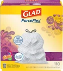 Trash Bags 13 Gallon Forceflex 110 Count Gain Moonlight Breeze Glad Tall Kitchen New. Price: $46.99.