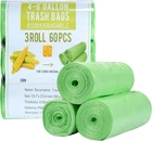 Jaoul Trash Bags 4 Gallon, Small Garbage 60 Count (pack Of 1), Green New. Price: $13.14.