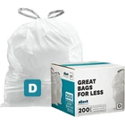 Plasticplace Trash Bags, Compatible With 200 Count (pack Of 1), White New. Price: $49.49.