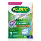 Polident 3 Minute Antibacterial Dental Appliance Cleanser Tablets, 60 Count New. Price: $9.04.