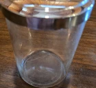 6" Medical Dr Office Supply Glass Apothecary Jar Canister W Chrome Metal Lid Used. Price: $28.88.