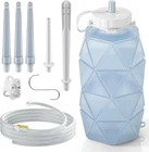 Collapsible Silicone Enema Bag Bottle Kit With 5.3FT Enima Hose, Tips, New. Price: $28.79.