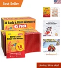 Large Hand & Body Warmers - To 18 Hours Of Heat, Super Long Lasting Easy... New. Price: $63.40.
